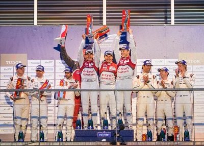 Hartley far right of podium