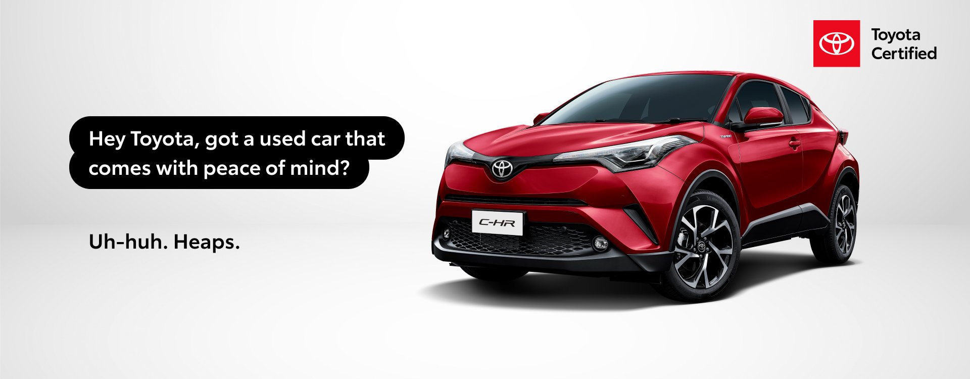  Hey Toyota, got a used car that comes with peace of mind? 