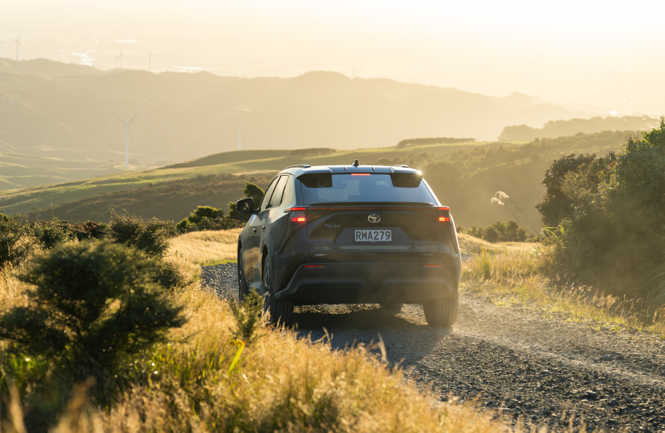 bZ4X Motion Electric Vehicle Rear View